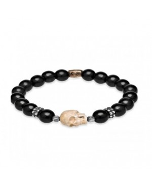 PULSERA PLATA DE PALO SKULL