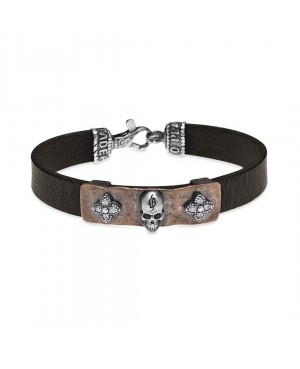 PULSERA PLATADEPALO SKULL...