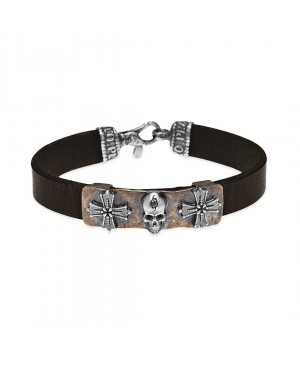 PULSERA PLATADEPALO SKULL...