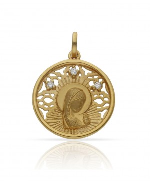 Medalla Plata Dorada Virgen...
