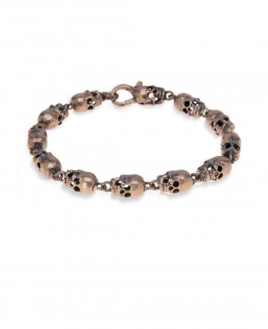 Pulsera PlatadePalo SKULL -...